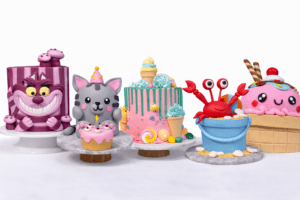 Pasteles creativos y coloridos de fantasía