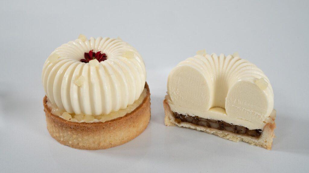 Postre individual de vainilla