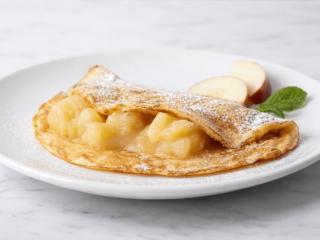 Crepes de manzana caramelizados